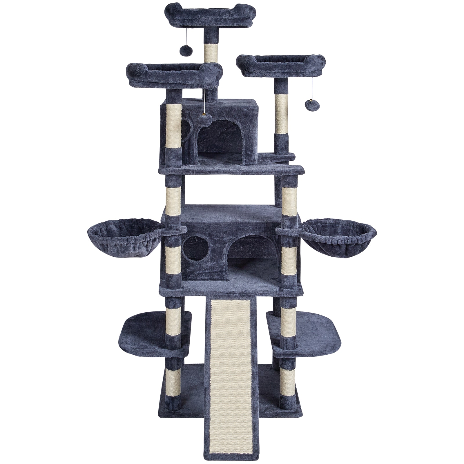 Cat Tree 68.5" Cat Tower For Indoor Cats With Cat Condos Scratching Post_voghion.com